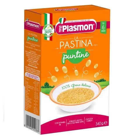 Plasmon Паста връхчета Puntine за деца над 6 месеца х340 грама valinokids