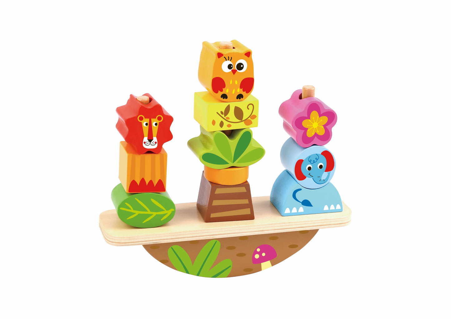 Tooky Toy Дървена низанка за баланс Animals TY278A