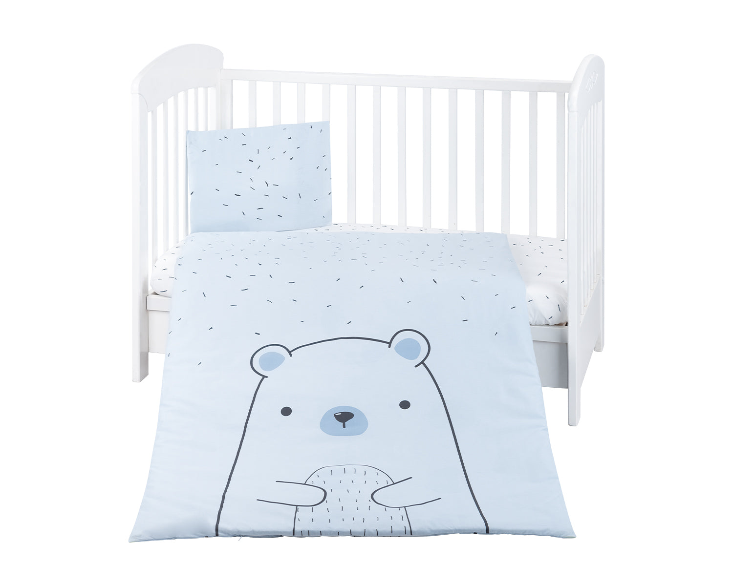 KikkaBoo Бебешки спален комплект 5 части Bear with me Blue