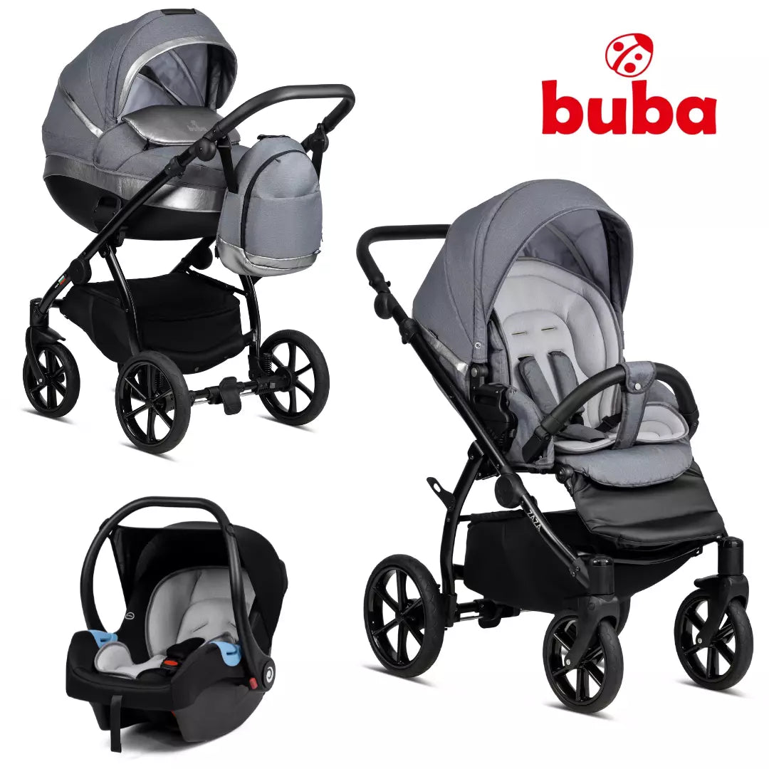 Buba ZAZA 3в1 бебешка количка 021 Dark Grey