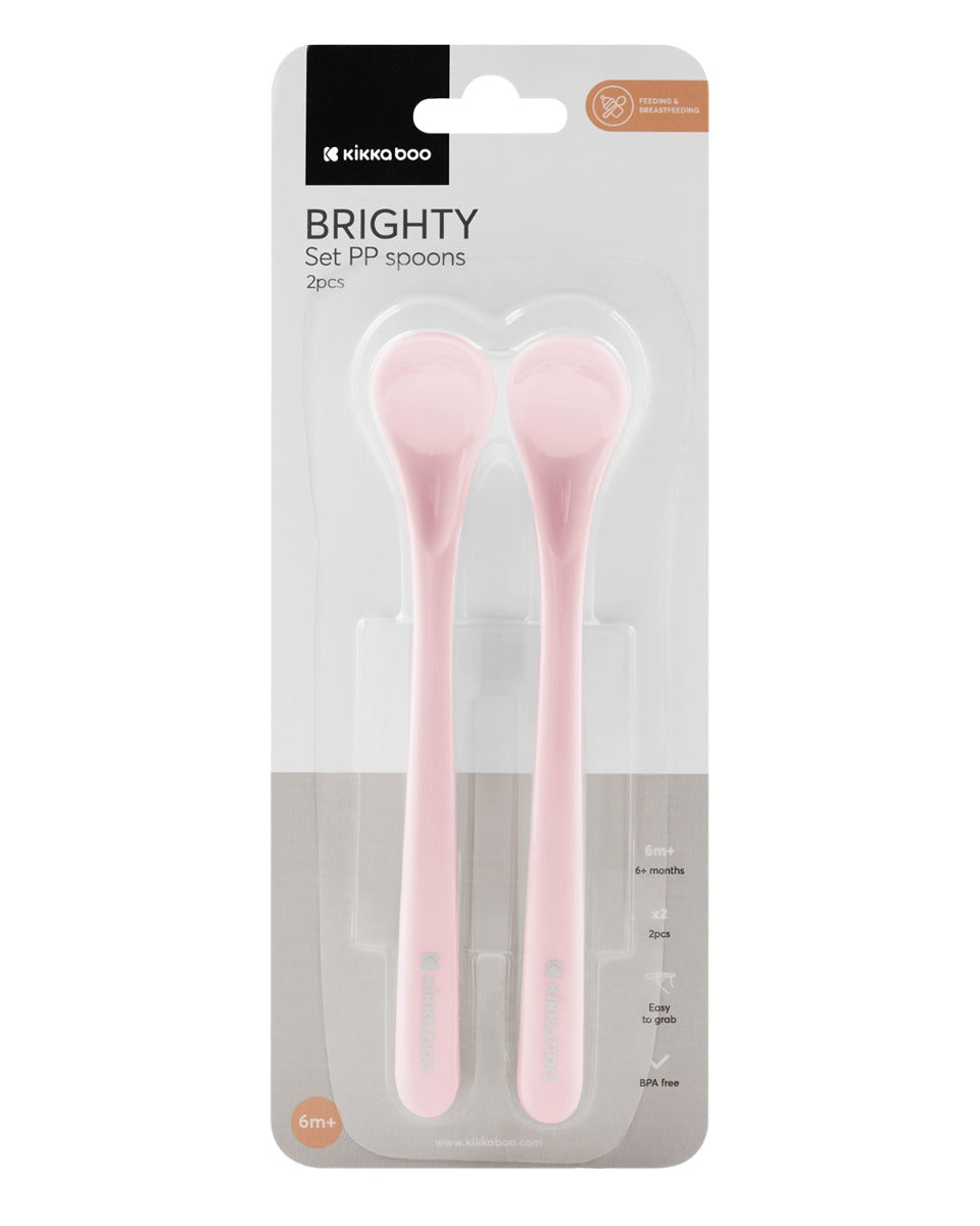 KikkaBoo Сет РР лъжици 2 бр Brighty Pink