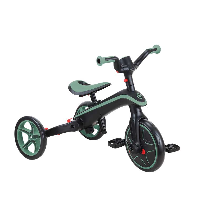 Globber Детска триколка 4 в 1 GLOBBER EXPLORER TRIKE FOLDABLE, сгъваема, цвят маслина