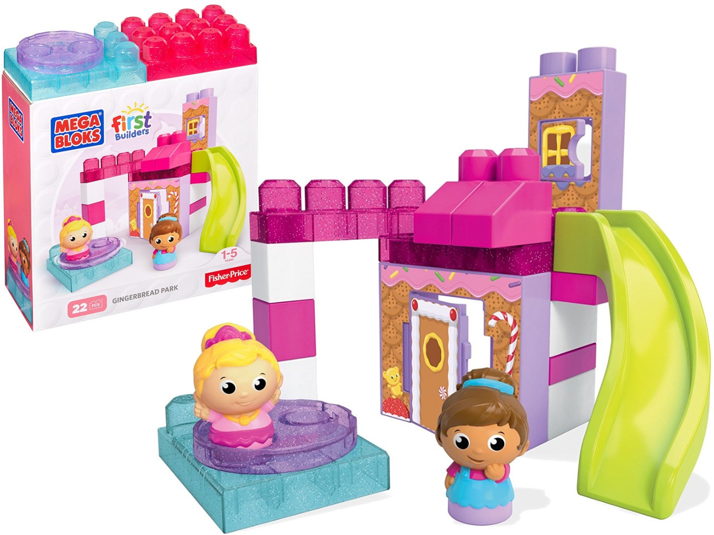 Fisher Price Детски строител - Джинджифиловият парк, Mega Bloks