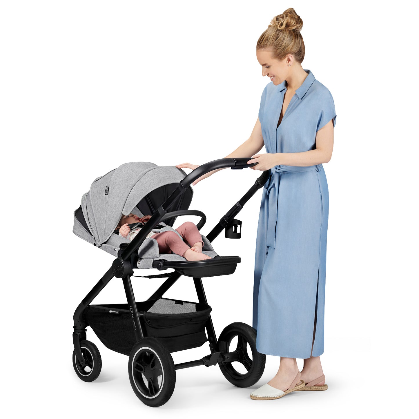 Kinderkraft бебешка количка EVERYDAY 2in1 dark grey