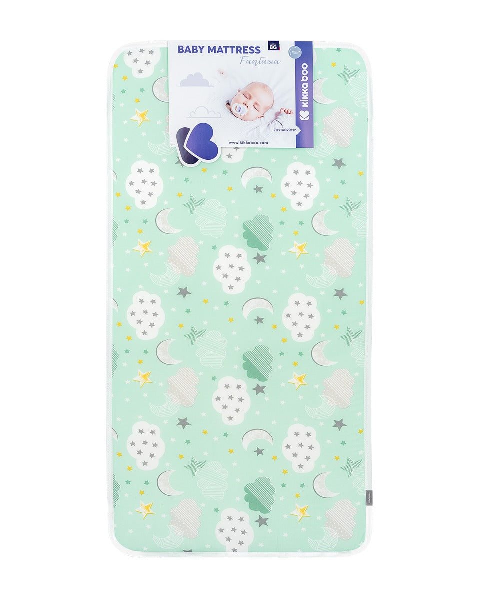 KikkaBoo Матрак Fantasia 70х140х9см Clouds Mint