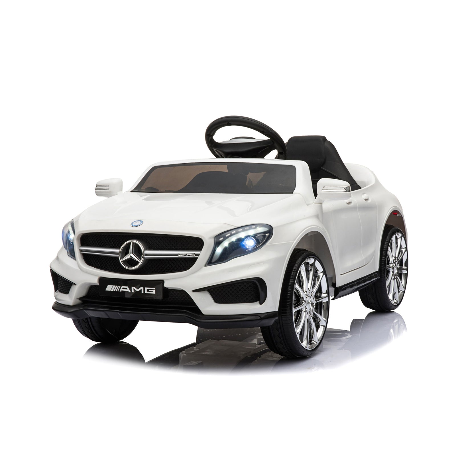 Chipolino Ел.кола MercedesBenz GLA45 бяла,EVA,коже