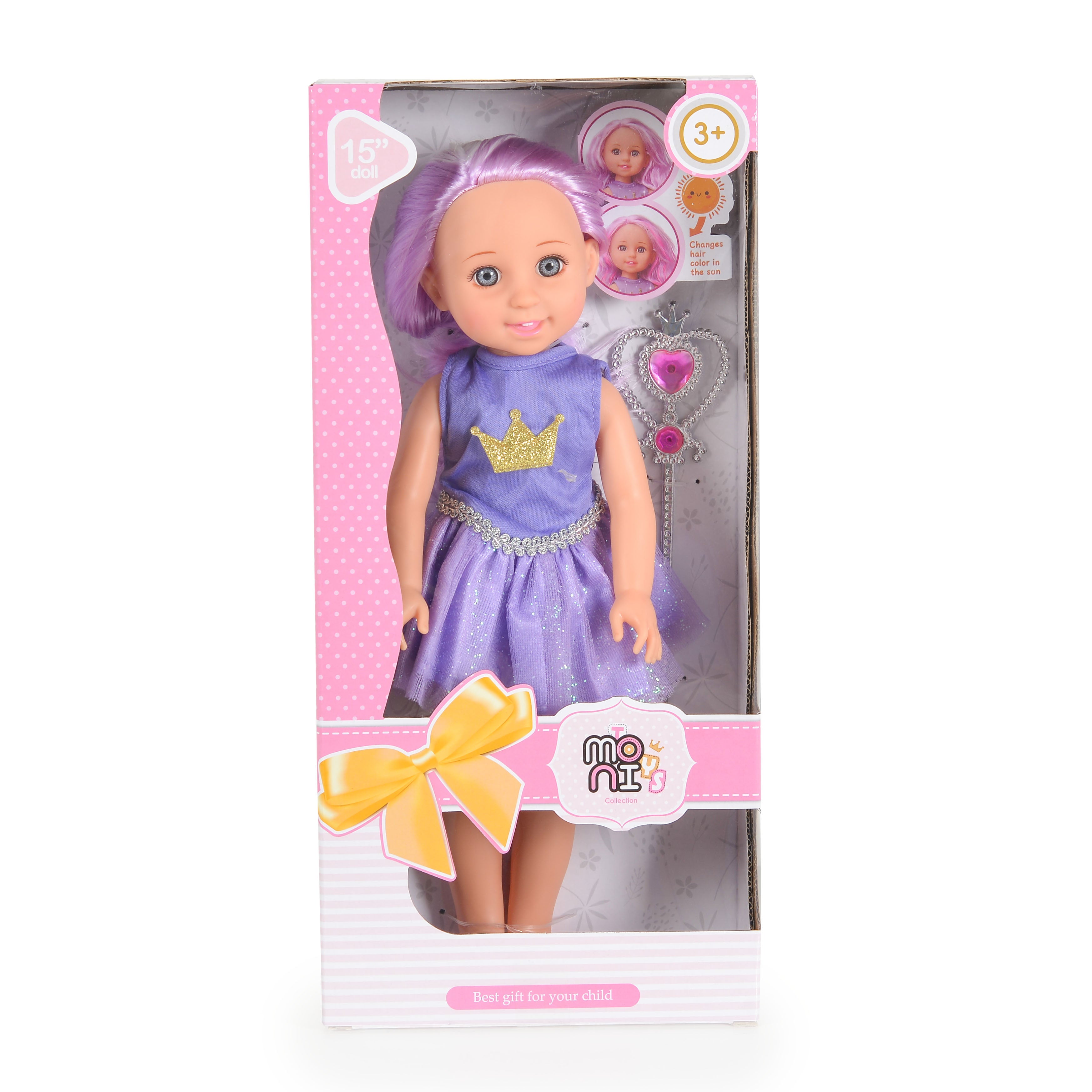 Moni Toys Кукла 38 cm Fairy Doll Sun лилава LS1502-5