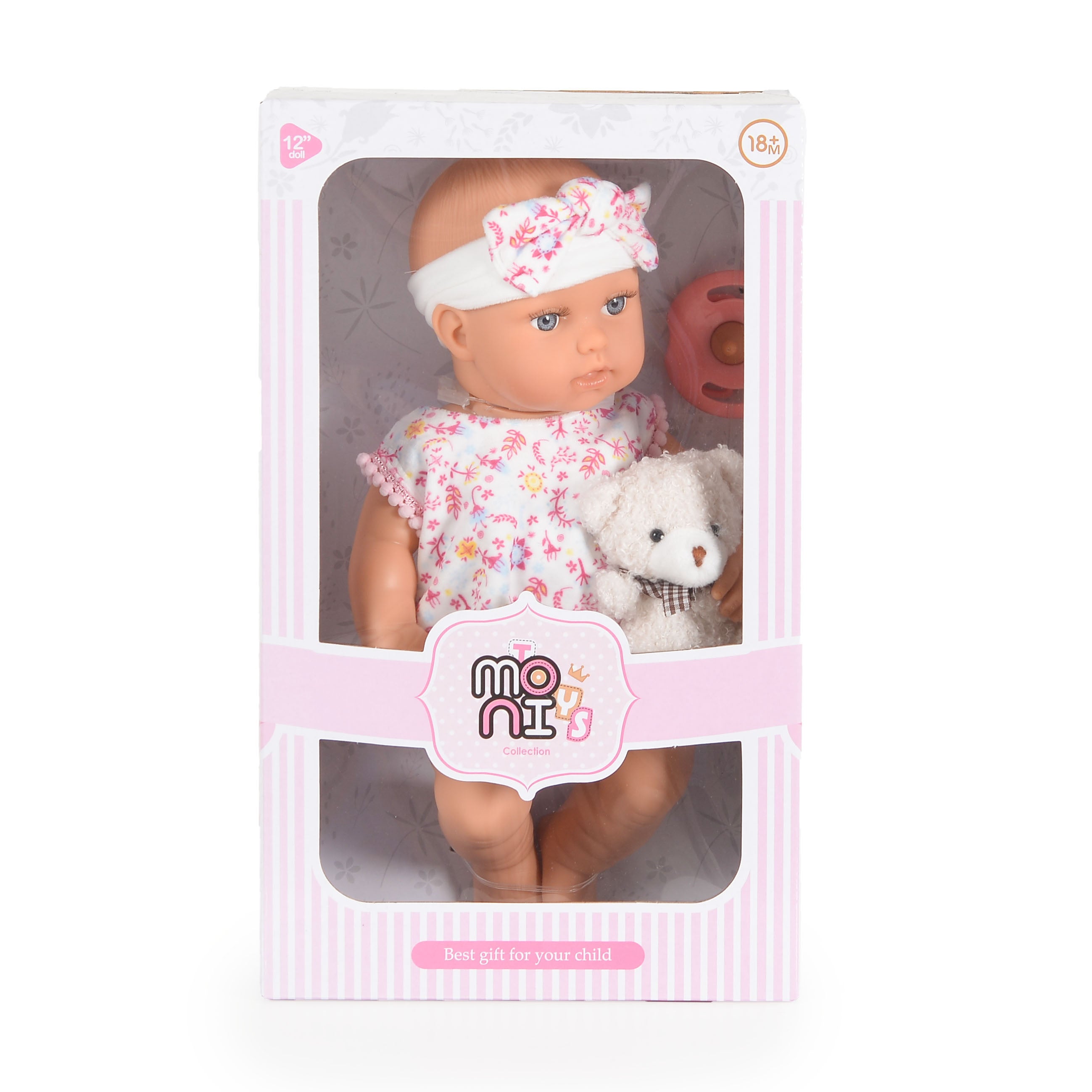 Moni Toys Кукла 30 cm Lovely Baby pink LS1255-6