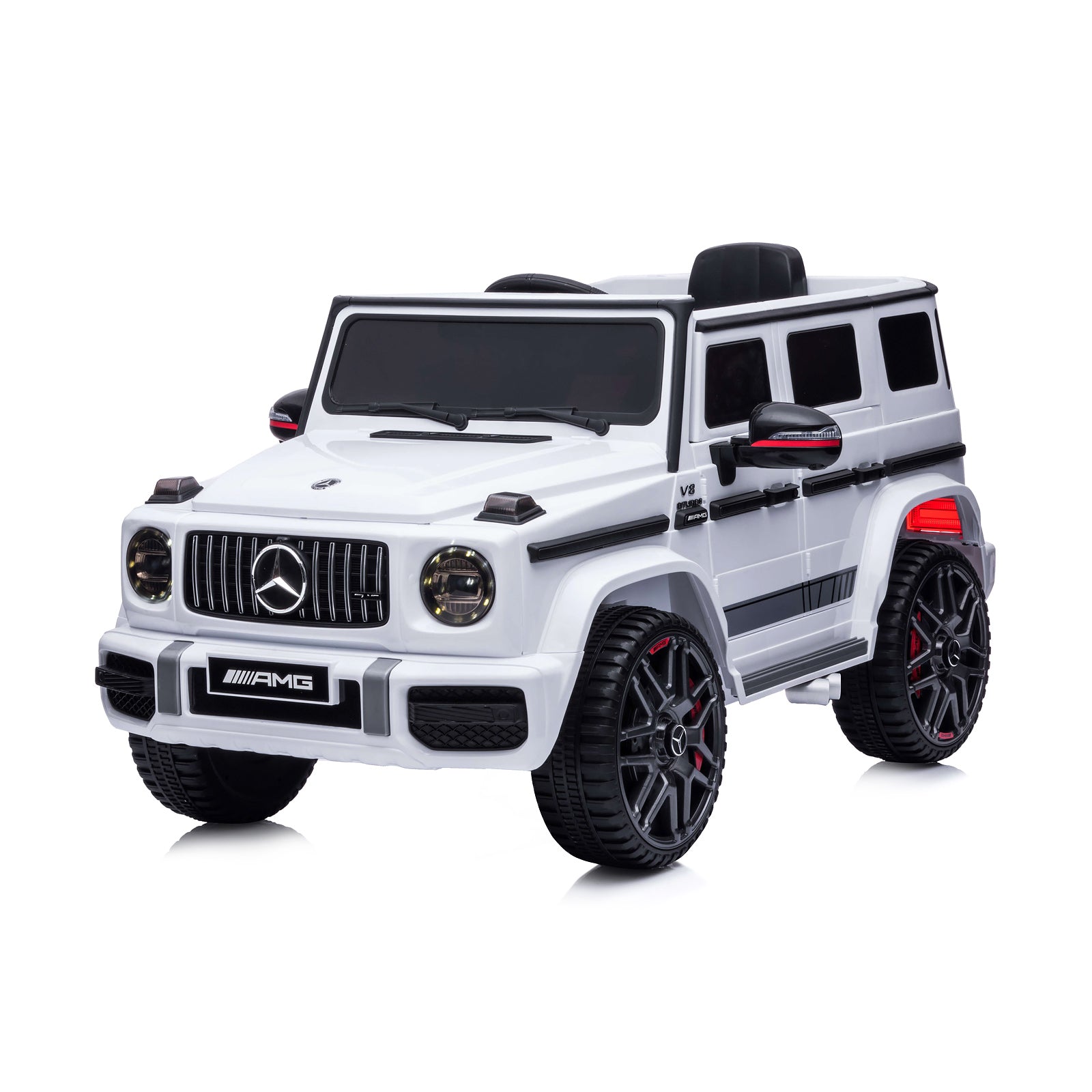 Chipolino Джип Mercedes G63 AMG бял,EVAгуми,коженa