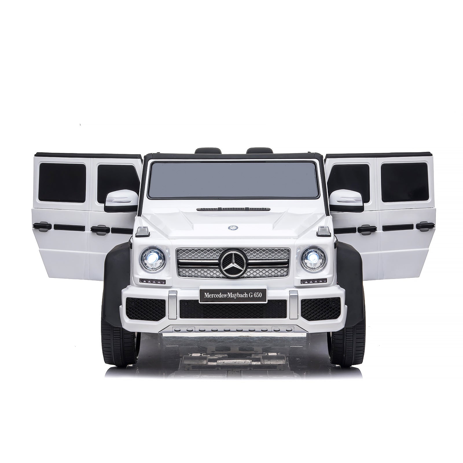 Chipolino Eл. джип Maybach G650 бял EVA, кожена се