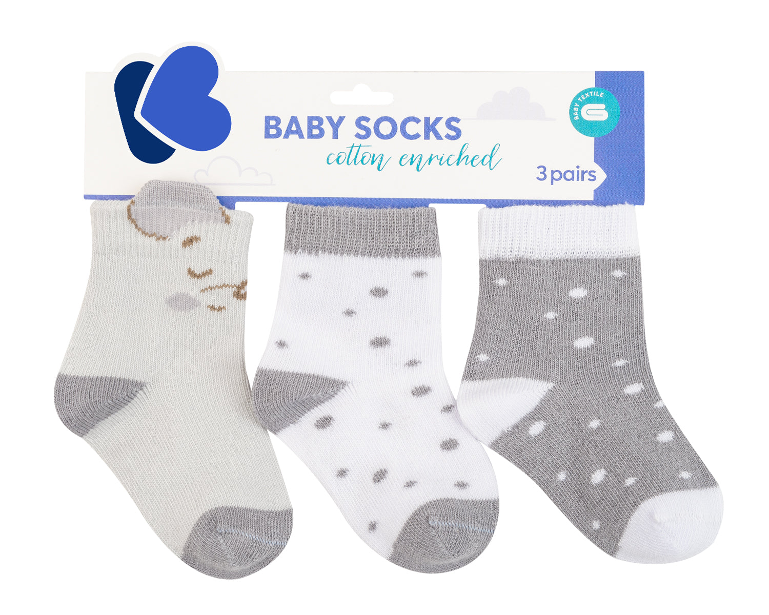 KikkaBoo Бебешки чорапи с 3D уши Joyful Mice 0-6м