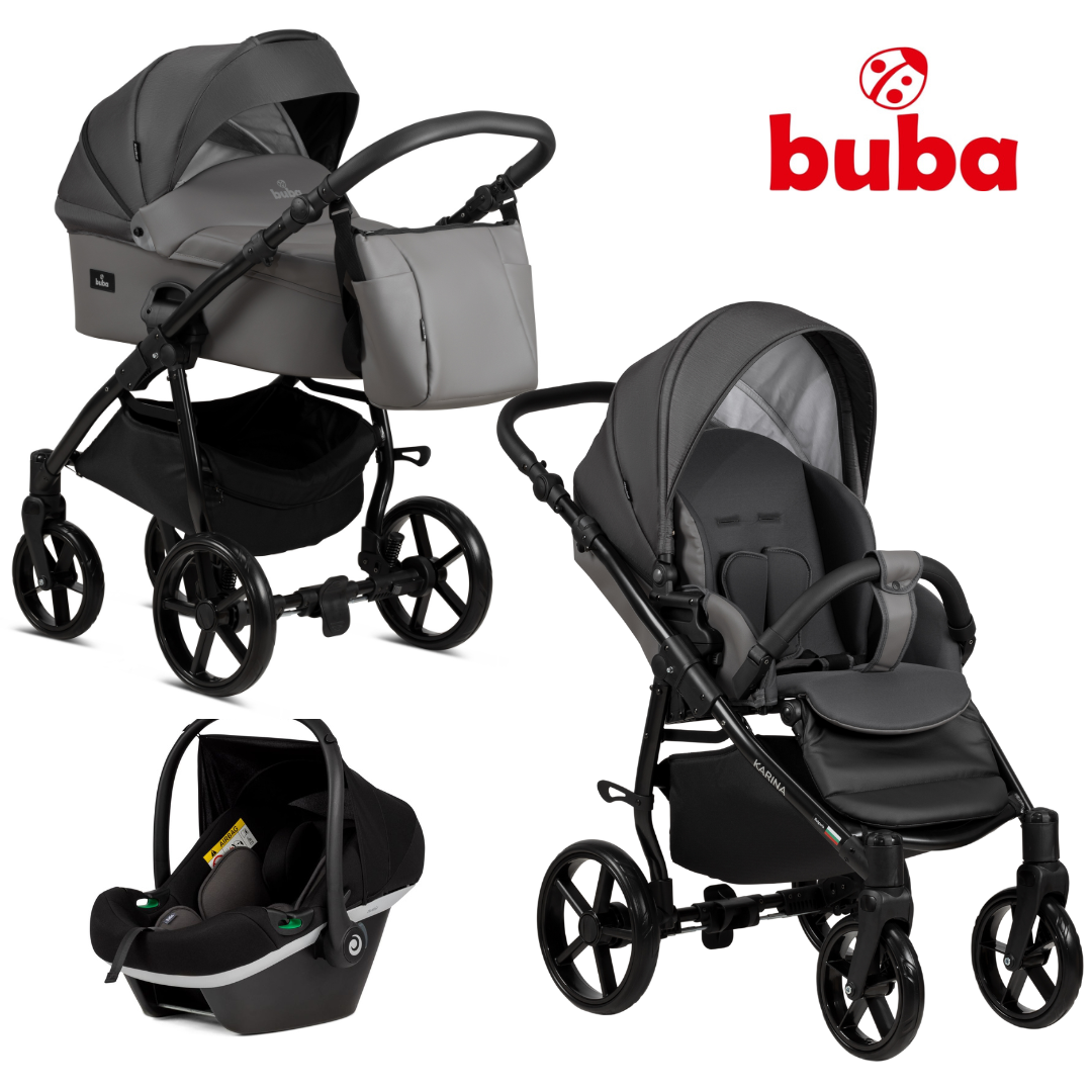 Buba KARINA Light 3в1 бебешка количка 202 dark grey