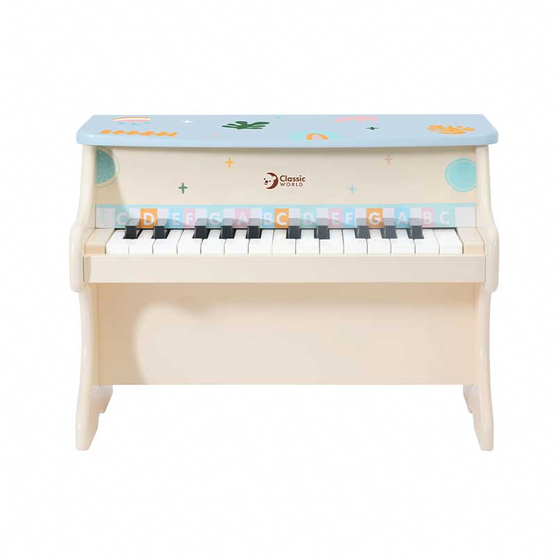 Classic World Класическо детско дървено пиано - шарено
