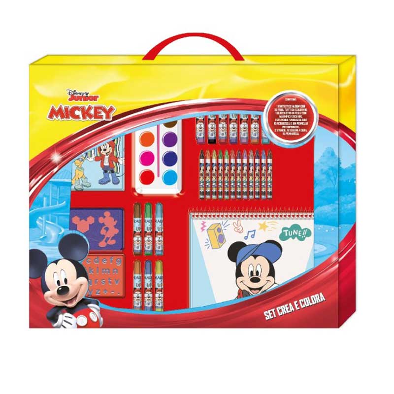 MC Toys Куфарче &quot;Mickey Mouse&quot; с комплект за рисуване за деца - 35 части