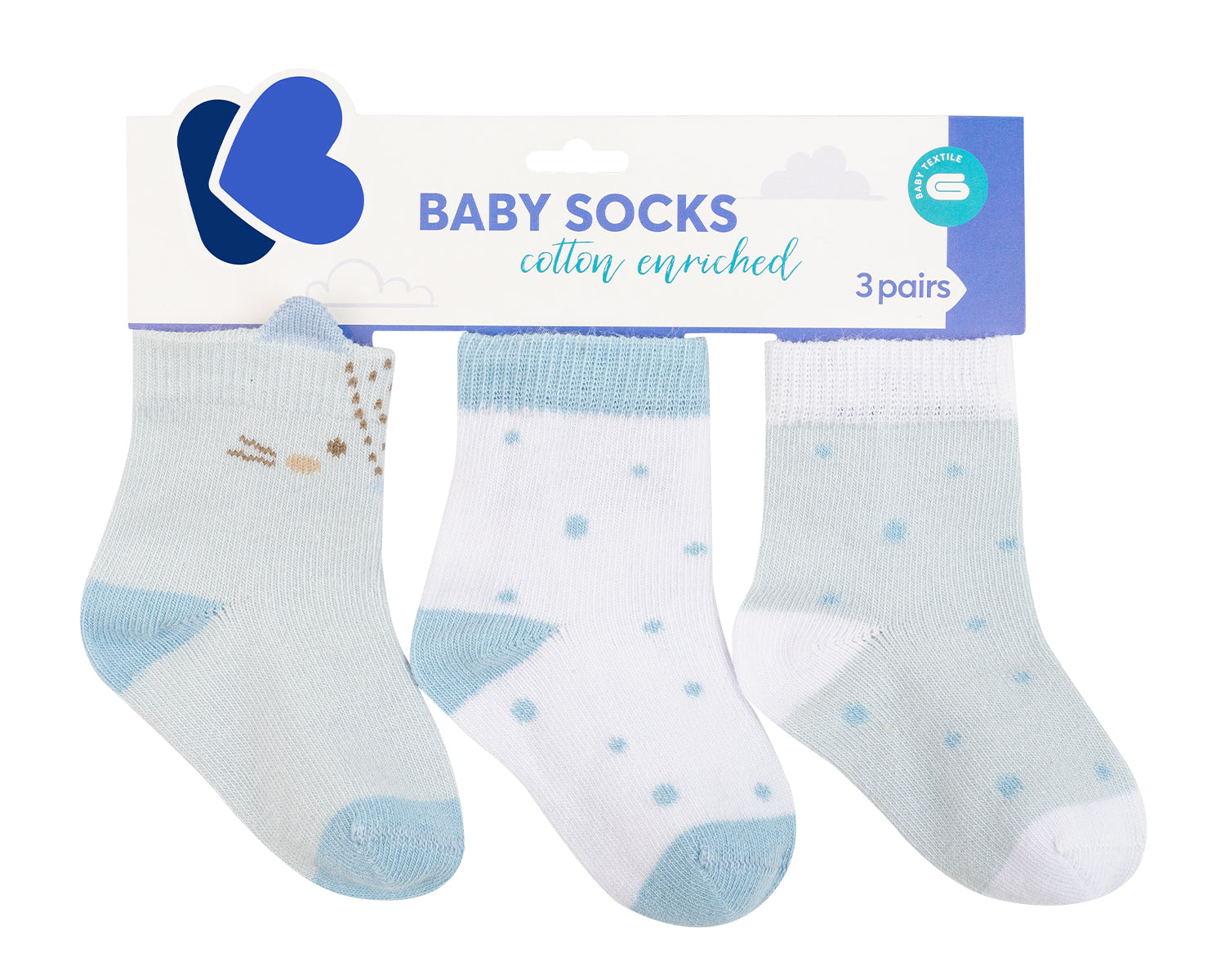 KikkaBoo Бебешки чорапи с 3D уши Little Fox 6-12м