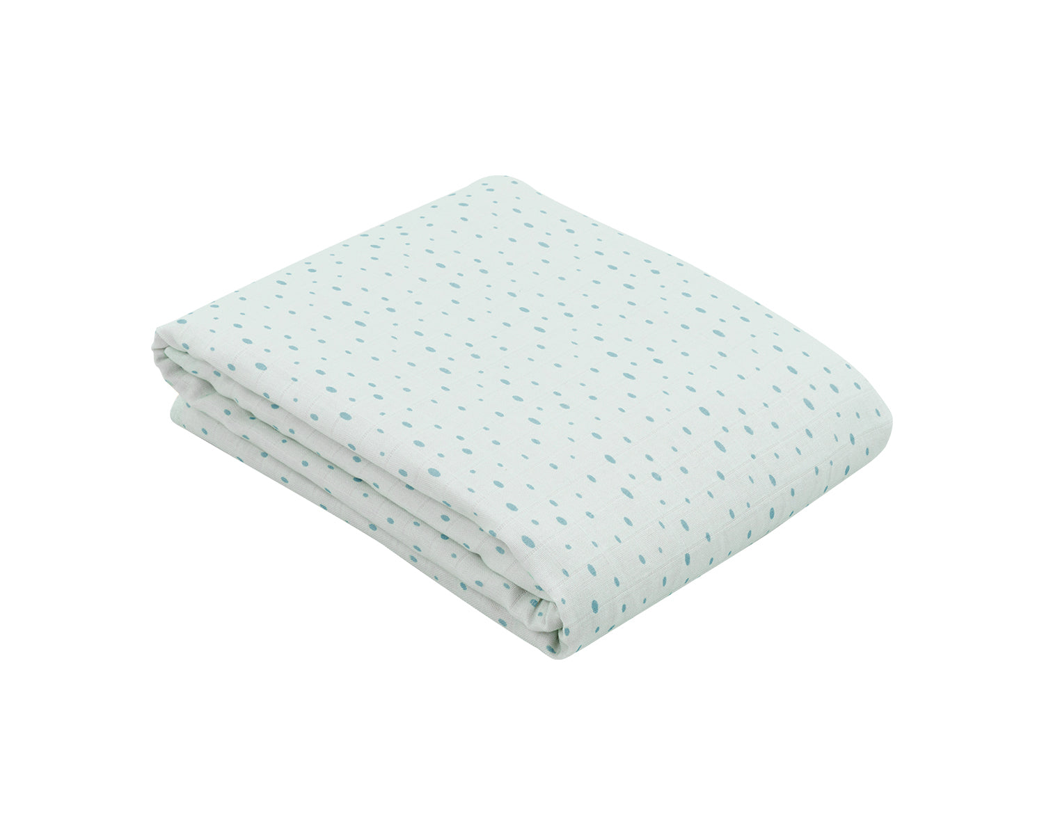 KikkaBoo Лятно одеяло от муселин двупластово 100х100 см Dots Blue