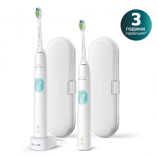 Philips Sonicare К-КТ 2 ЕЛ. ЧЕТКИ 4300 ProtectiveClean HX6807/35 BrushSync - бели+кутия