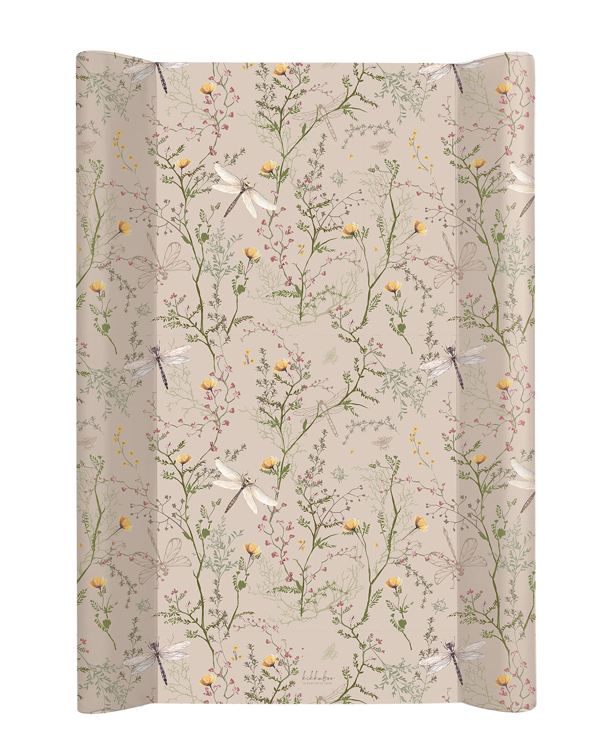 KikkaBoo Мека PVC подложка за повиване 50х70см Secret Garden Beige 