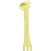 KikkaBoo Лъжица силиконова Giraffe Yellow