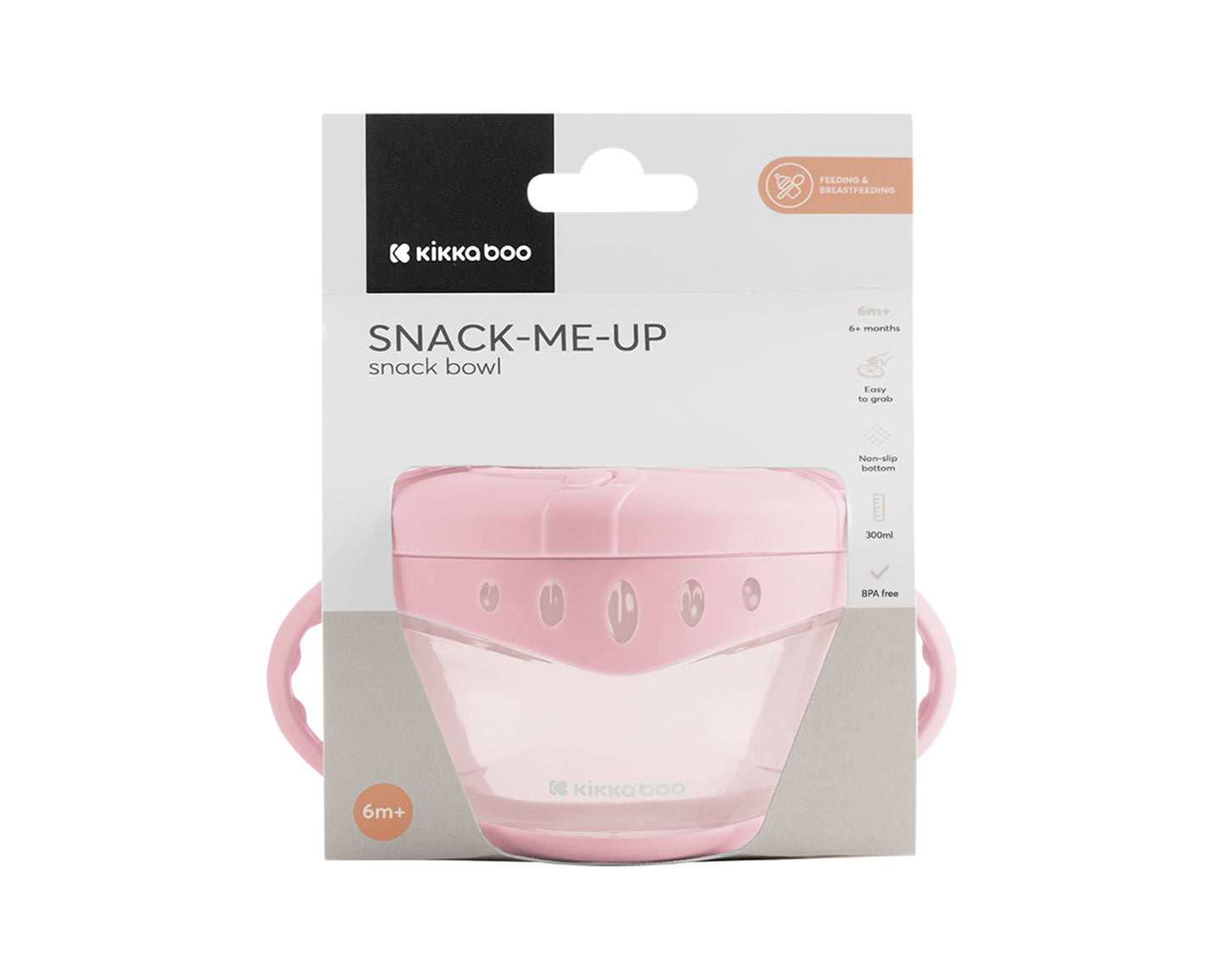 KikkaBoo Купа за снак Snack-me-up Pink