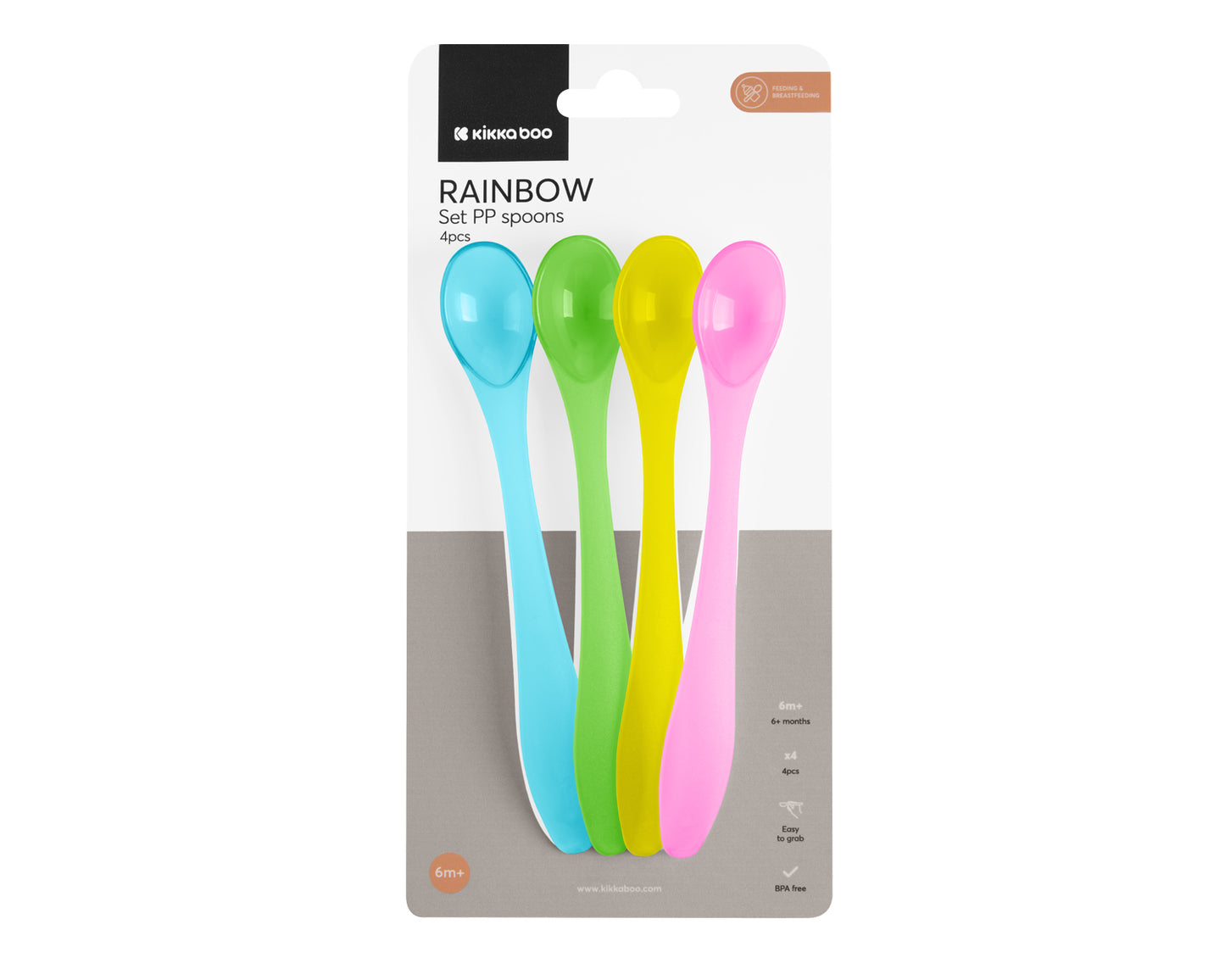 KikkaBoo Сет РР лъжици 4 бр Rainbow