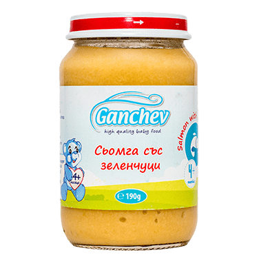 Ganchev Пюре от сьомга и зеленчуци valinokids