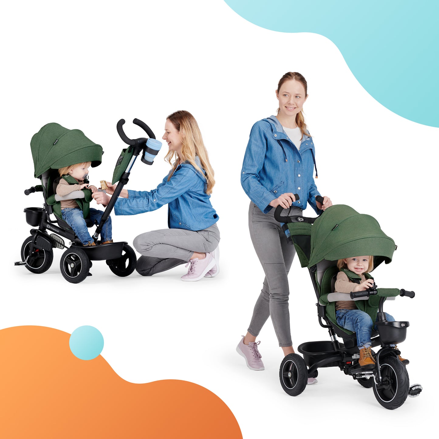 Kinderkraft SPINSTEP триколка зелена KRSPST00GRE