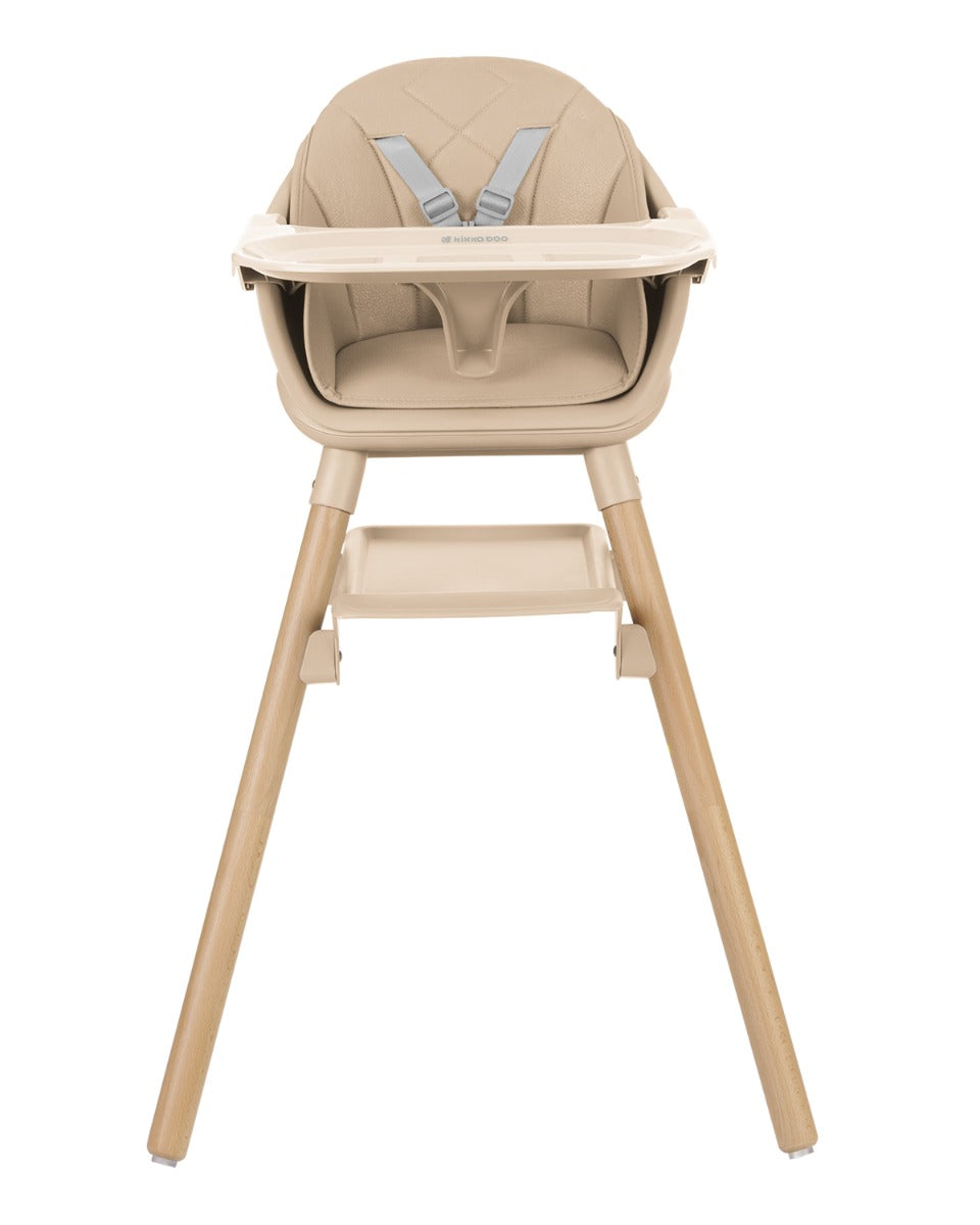 KikkaBoo Стол за хранене 6в1 Woody Beige 2024