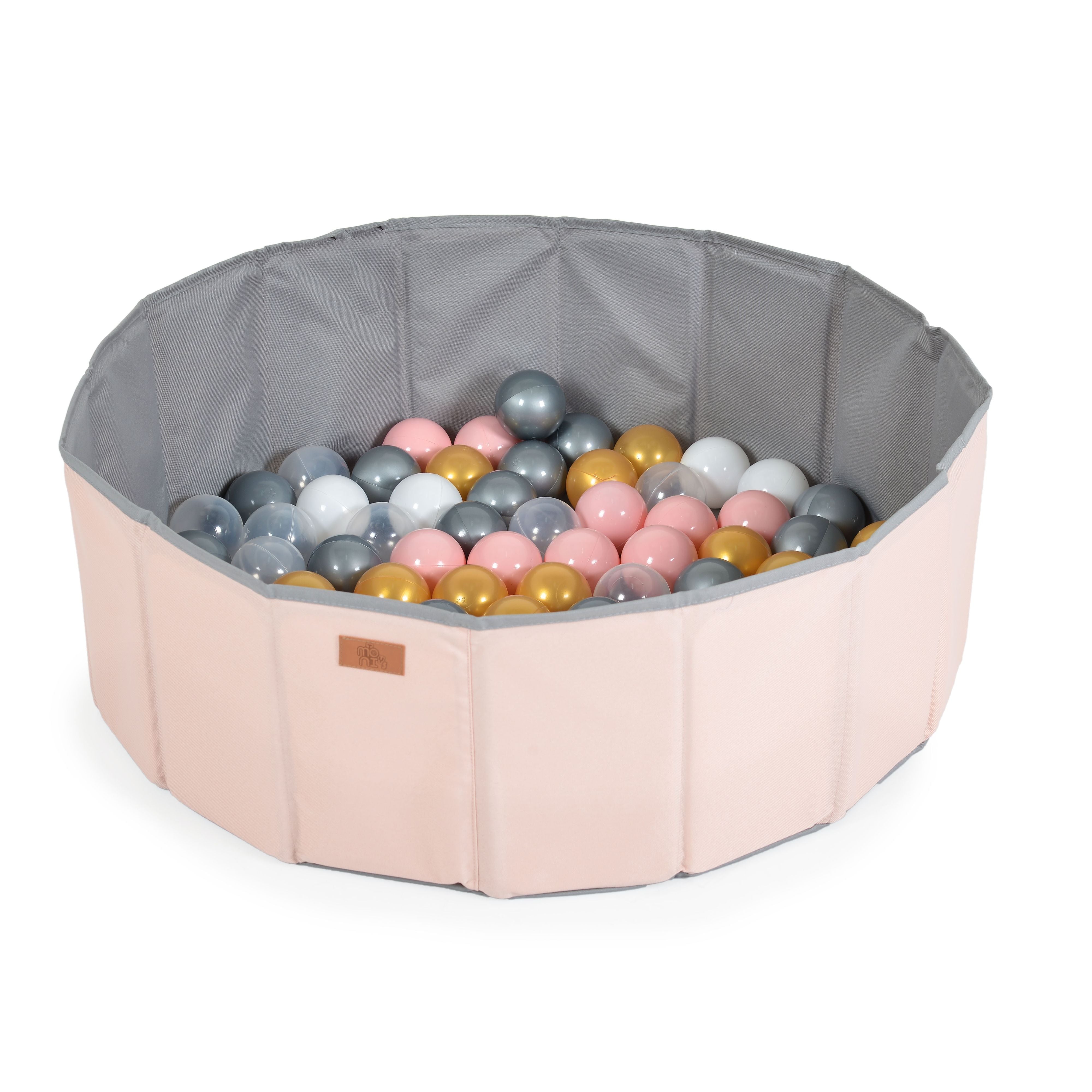 Moni Toys Сгъваем басейн с 90 бр. топки розов