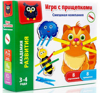 vladi toys настолна игра с щипки Смешна компания  18x21x5