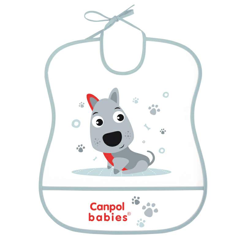 CANPOL BABIES Лигавник, мек, пластмасов с подложка,  Happy Animals 6м+