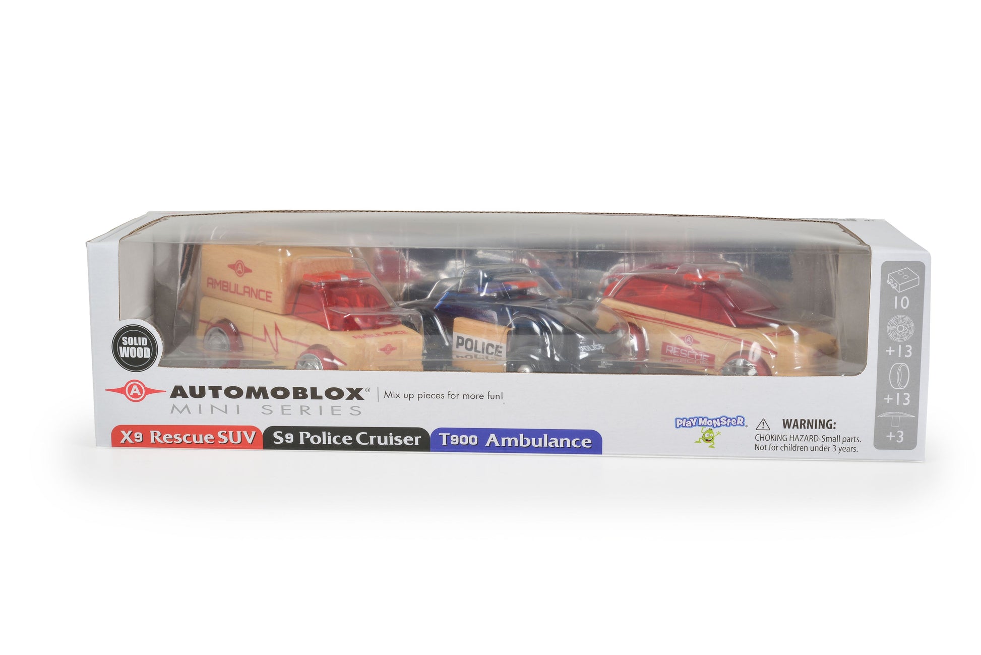 Automoblox Дървени коли Mini 3-Pack rescue vehicles 53106