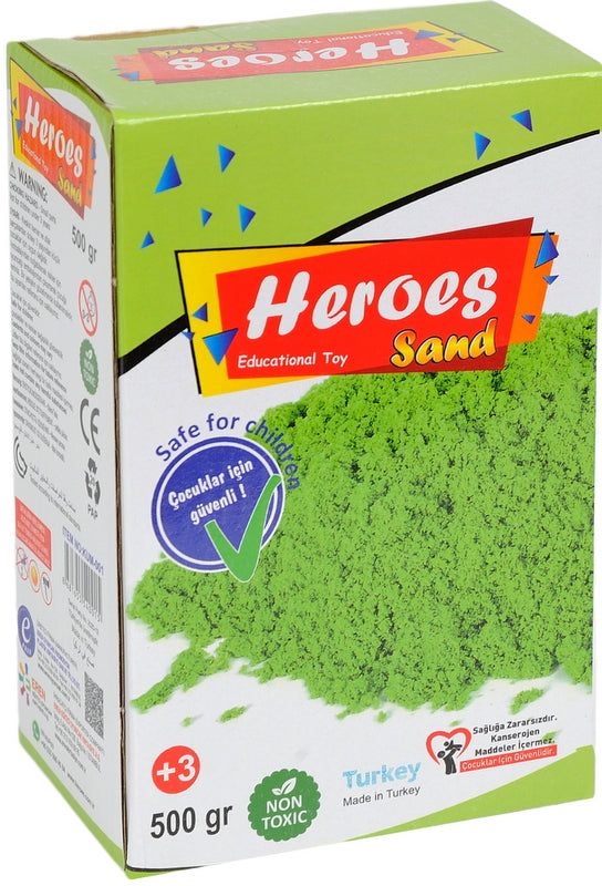 Heroes кинетичен пясък 500 гр 5 цвята 15х10х6 см