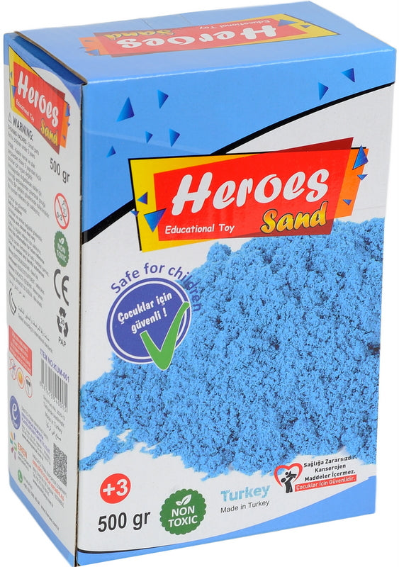 Heroes кинетичен пясък 500 гр 5 цвята 15х10х6 см