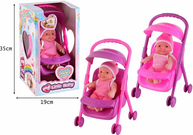 Limon toys Бебе 23 см с количка в кутия 19х35x20 см