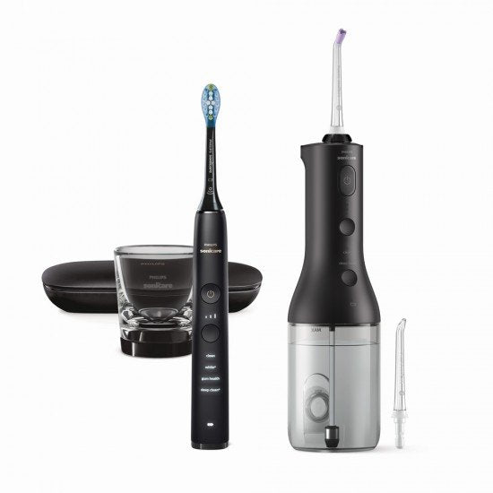 Philips Sonicare К-КТ ЕЛ. ЧЕТКA ЗА ЗЪБИ Diamond Clean 9000 + ОРАЛЕН ДУШ Power Flosser 3000 - черен