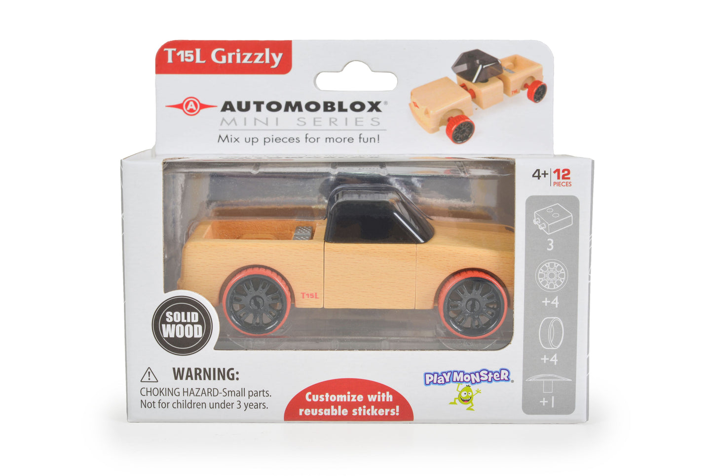 Automoblox Дървен пикап Mini  T15L Grizzly 55134