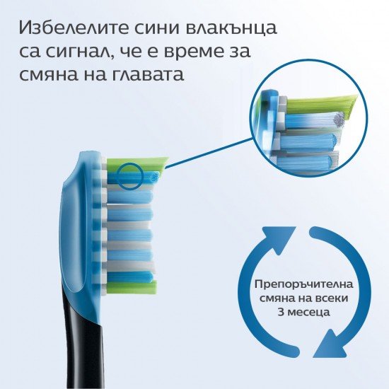 Philips Sonicare Глава за четка Premium Plaque Defence HX9042/33 C3 чер - 2бр.