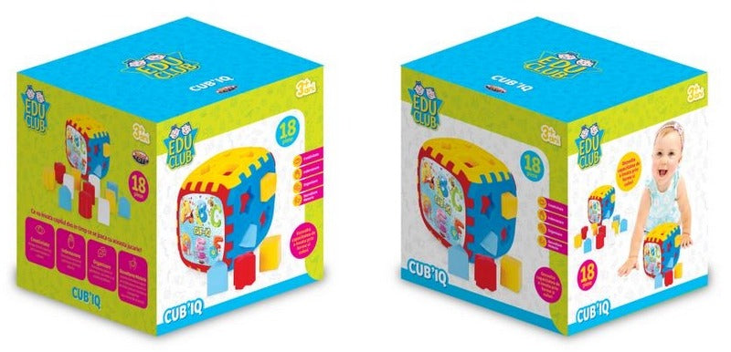 Burak toys кубче за сортиране в кутия 15x15x15