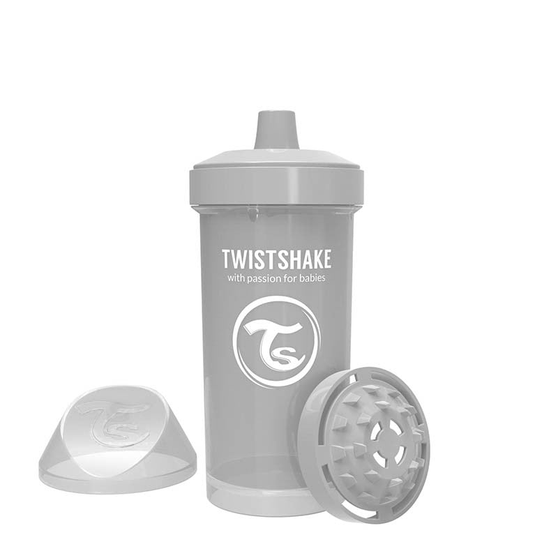 Twistshake Детска чаша с шейкър Twistshake 360 мл 12+ месеца сива