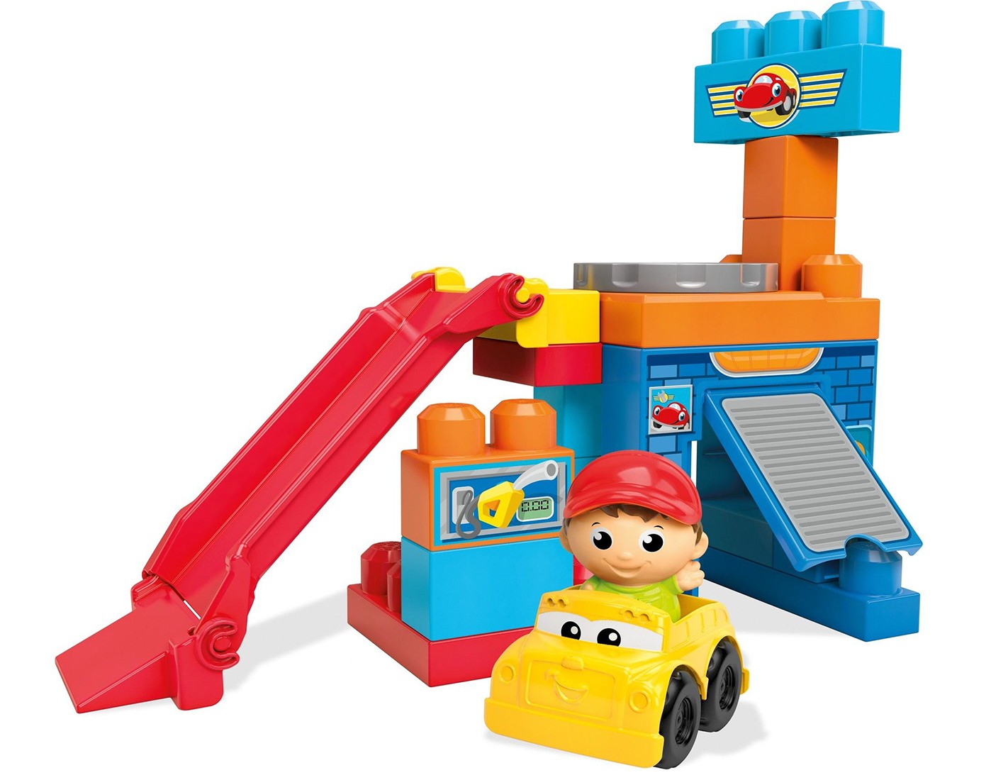 Fisher Price Детски строител - Въртящият се гараж, Mega Bloks