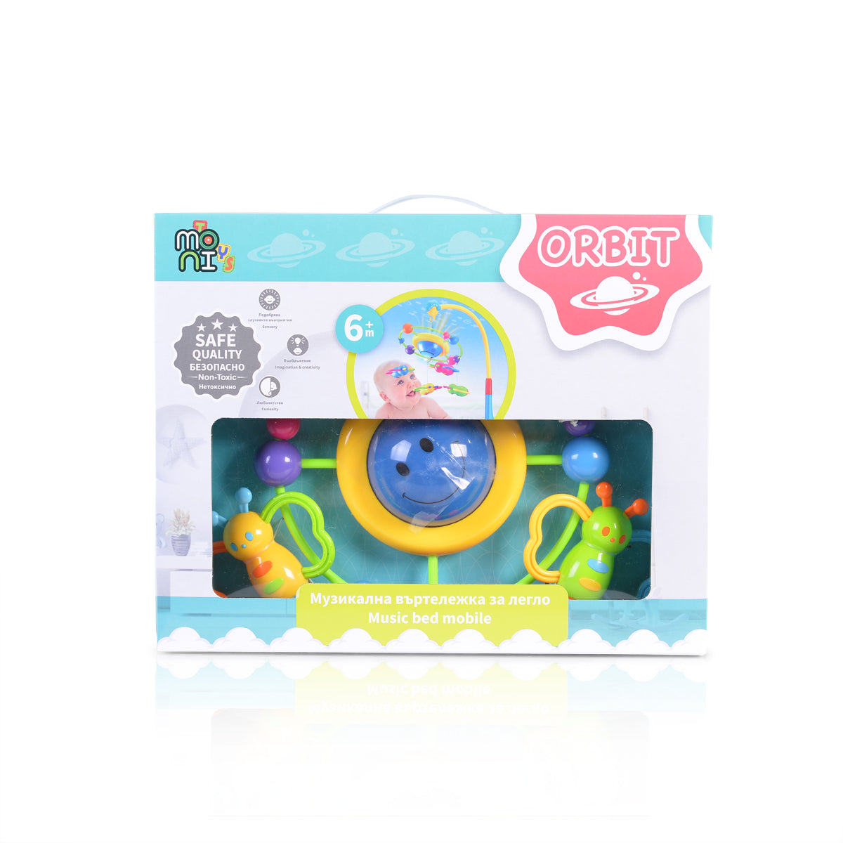 Moni Toys Музикална въртележка прожектор Orbit TL016