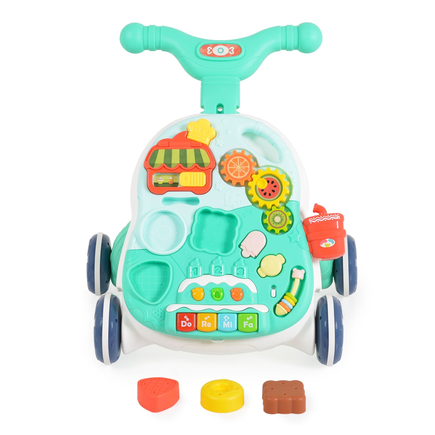 Moni Toys Играчка за прохождане 2в1 Basket blue