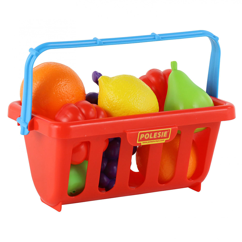 Polesie Toys Пазарска кошница с плодове 9 части - 46963