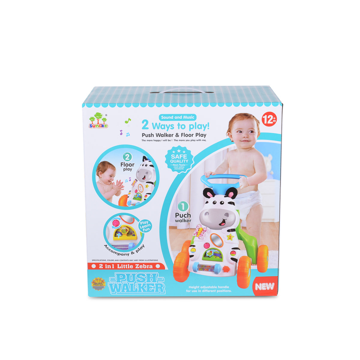 Moni Toys Играчка за прохождане 2в1 Little Zebra 83007