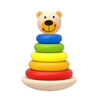 Tooky Toy Дървени бебешки рингове Bear TKF004