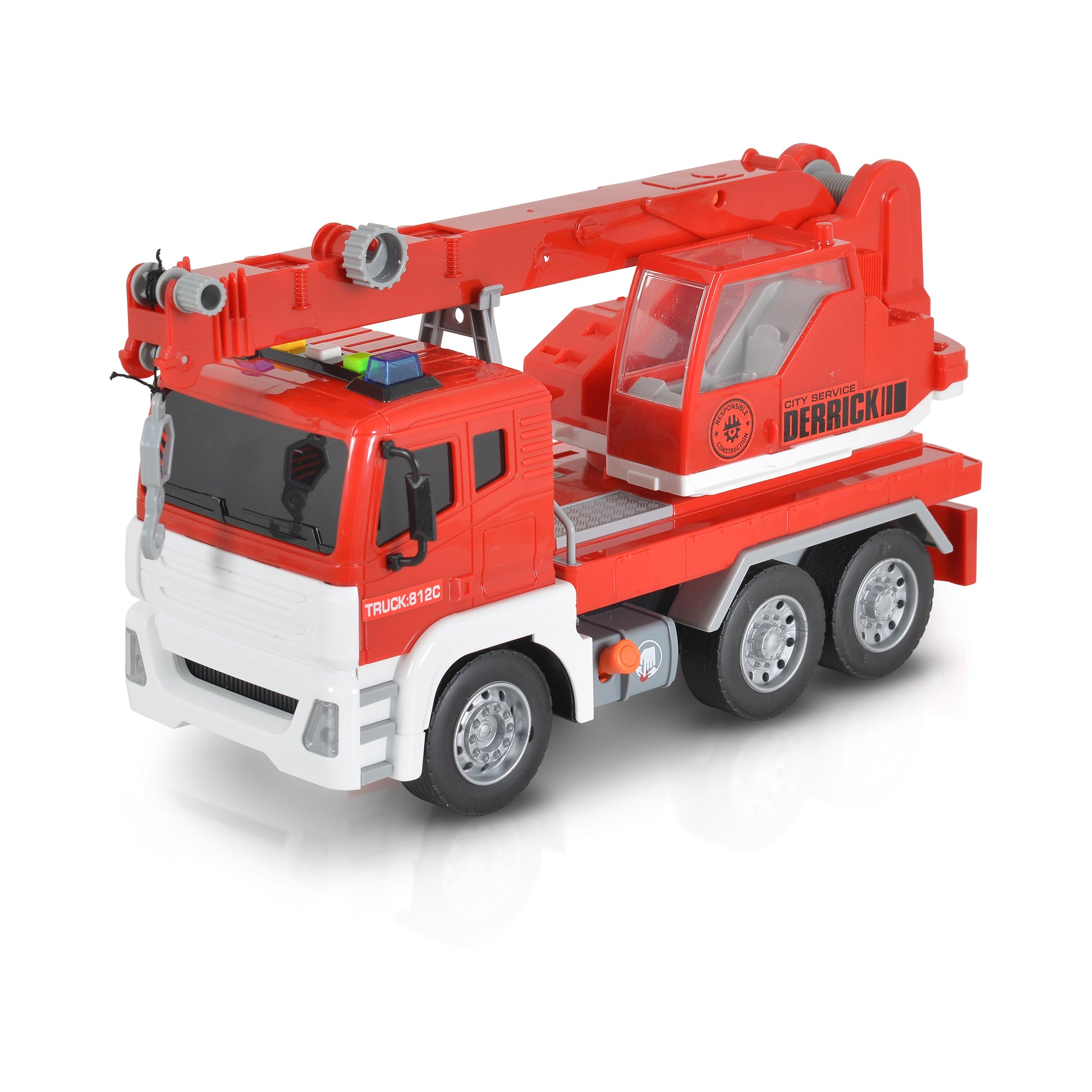 Moni Toys 1:12 Камион с кран червен WY812C