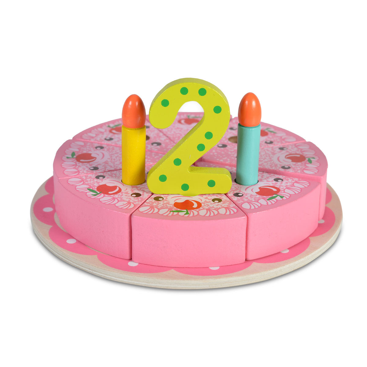 Moni Toys Дървена торта Happy Birthday 4223N