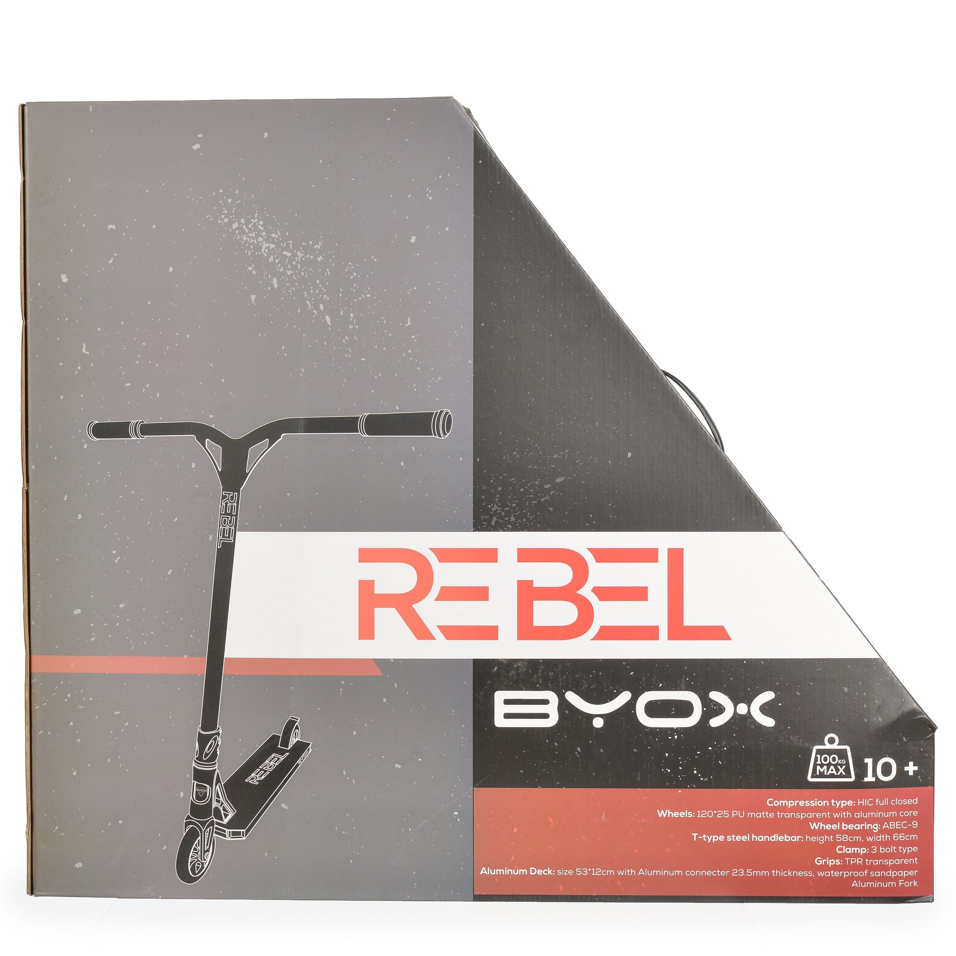 Byox Тротинетка Stunt Rebel черен