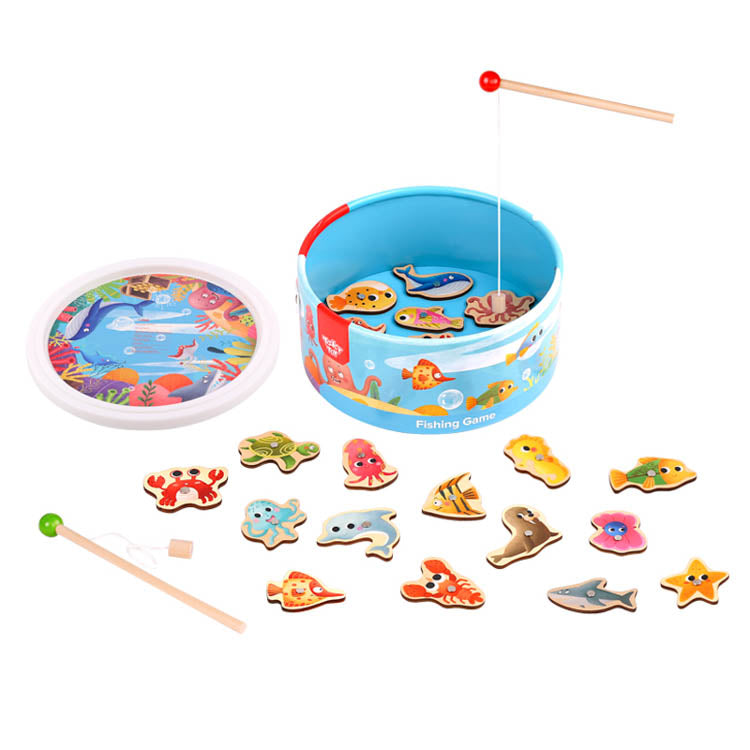 Tooky Toy Дървена игра Fishing TL095